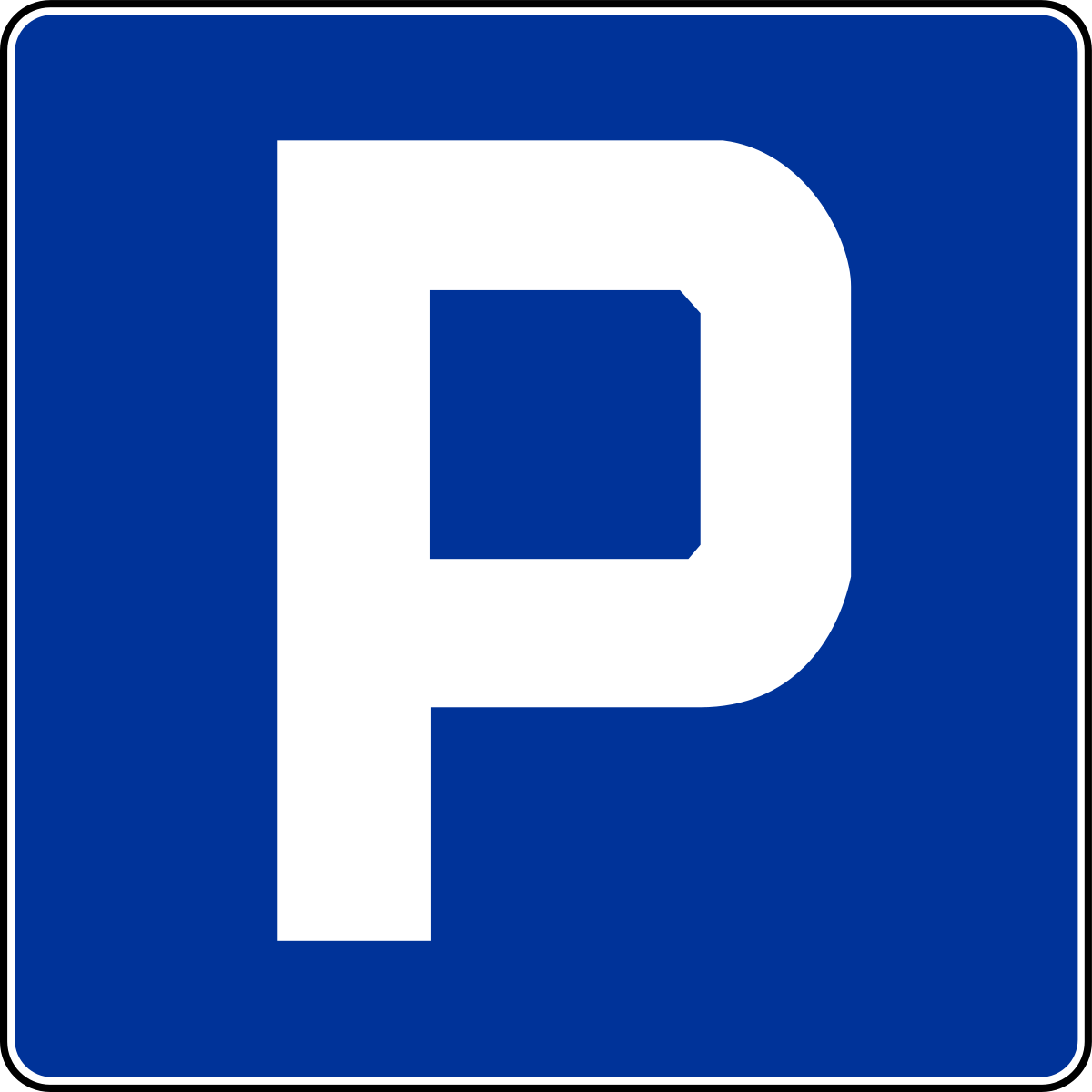 Znak drogowy informacyjny - Parking, numer D-18